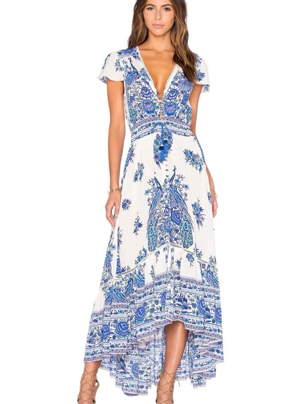 SPELL & THE GYPSY COLLECTIVE Hotel Paradiso Bluebird Gown Sundress Dress M